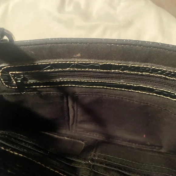 Unbranded Vegan Leather Purse Crocodile Print W Perfect Pockets &Built In Wallet - Picture 11 of 16